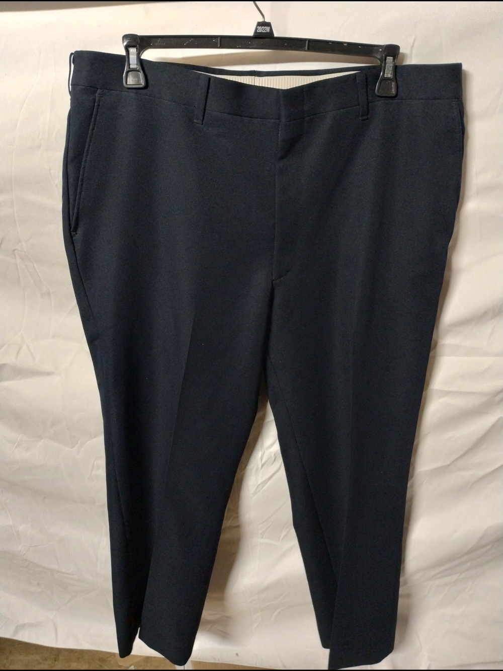Classic Navy Straight-Leg Dress Pants